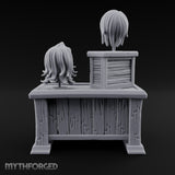 Hair Today, Gone Tomorrow Wooden Wig Display Desk