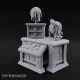 Hair Today, Gone Tomorrow Wooden Wig Display Desk