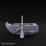 Barnacle-Crusted Plank-Splintered Wrecked Rowing Boat Miniature for Dungeons and Dragons, Pathfinder or other TTRPGs