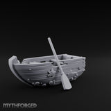 Barnacle-Crusted Plank-Splintered Wrecked Rowing Boat Miniature for Dungeons and Dragons, Pathfinder or other TTRPGs