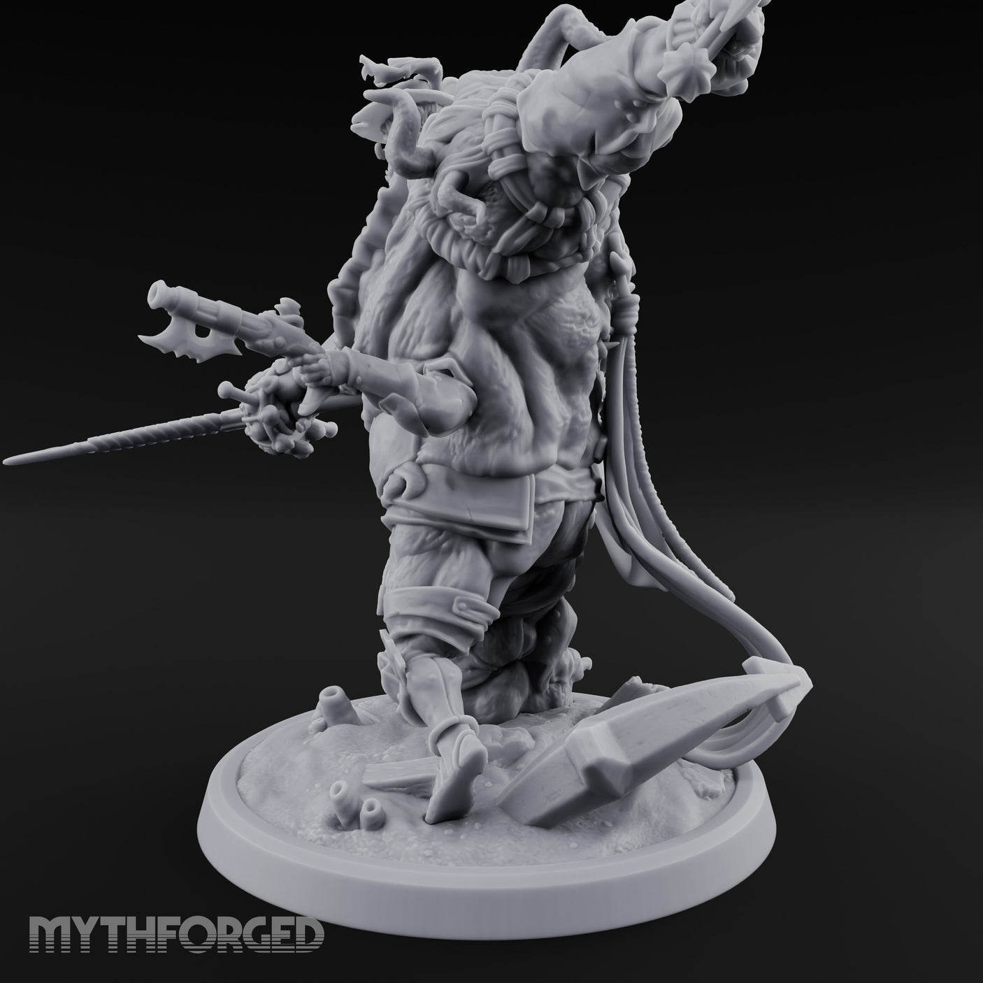 Barnacle Encrusted Dead Sailor C Miniature for Dungeons and Dragons, Pathfinder or other TTRPGs