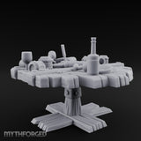 Barrel-Cluttered Cannon-Laden Pirate Leftovers Table Miniature for Dungeons and Dragons, Pathfinder or other TTRPGs