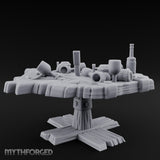 Barrel-Cluttered Cannon-Laden Pirate Leftovers Table Miniature for Dungeons and Dragons, Pathfinder or other TTRPGs