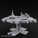 Barrel-Cluttered Cannon-Laden Pirate Leftovers Table Miniature for Dungeons and Dragons, Pathfinder or other TTRPGs