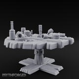 Barrel-Cluttered Cannon-Laden Pirate Leftovers Table Miniature for Dungeons and Dragons, Pathfinder or other TTRPGs