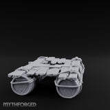 Barrel-Floated Plank-Lashed Swamp Barrel Raft Miniature for Dungeons and Dragons, Pathfinder or other TTRPGs