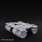 Barrel-Floated Plank-Lashed Swamp Barrel Raft Miniature for Dungeons and Dragons, Pathfinder or other TTRPGs