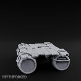 Barrel-Floated Plank-Lashed Swamp Barrel Raft Miniature for Dungeons and Dragons, Pathfinder or other TTRPGs