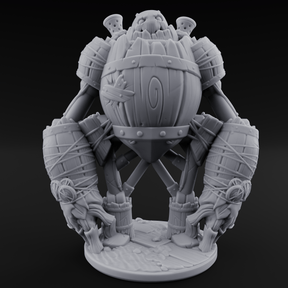 Cobbled Together Golem Barrel Brute Miniature for Dungeons and Dragons, Pathfinder or other TTRPGs