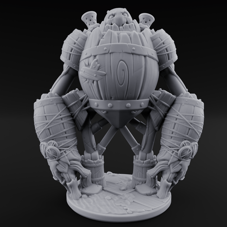 Cobbled Together Golem Barrel Brute Miniature for Dungeons and Dragons, Pathfinder or other TTRPGs