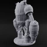 Cobbled Together Golem Barrel Brute Miniature for Dungeons and Dragons, Pathfinder or other TTRPGs
