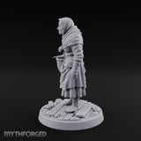 Basket Lugging Human Peasant Woman Miniature for Dungeons and Dragons, Pathfinder or other TTRPGs