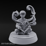 Magic Conjuring Young Boy Miniature for Dungeons and Dragons, Pathfinder or other TTRPGs