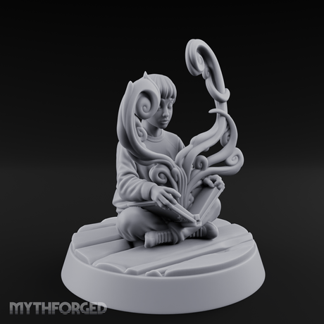 Magic Conjuring Young Boy Miniature for Dungeons and Dragons, Pathfinder or other TTRPGs