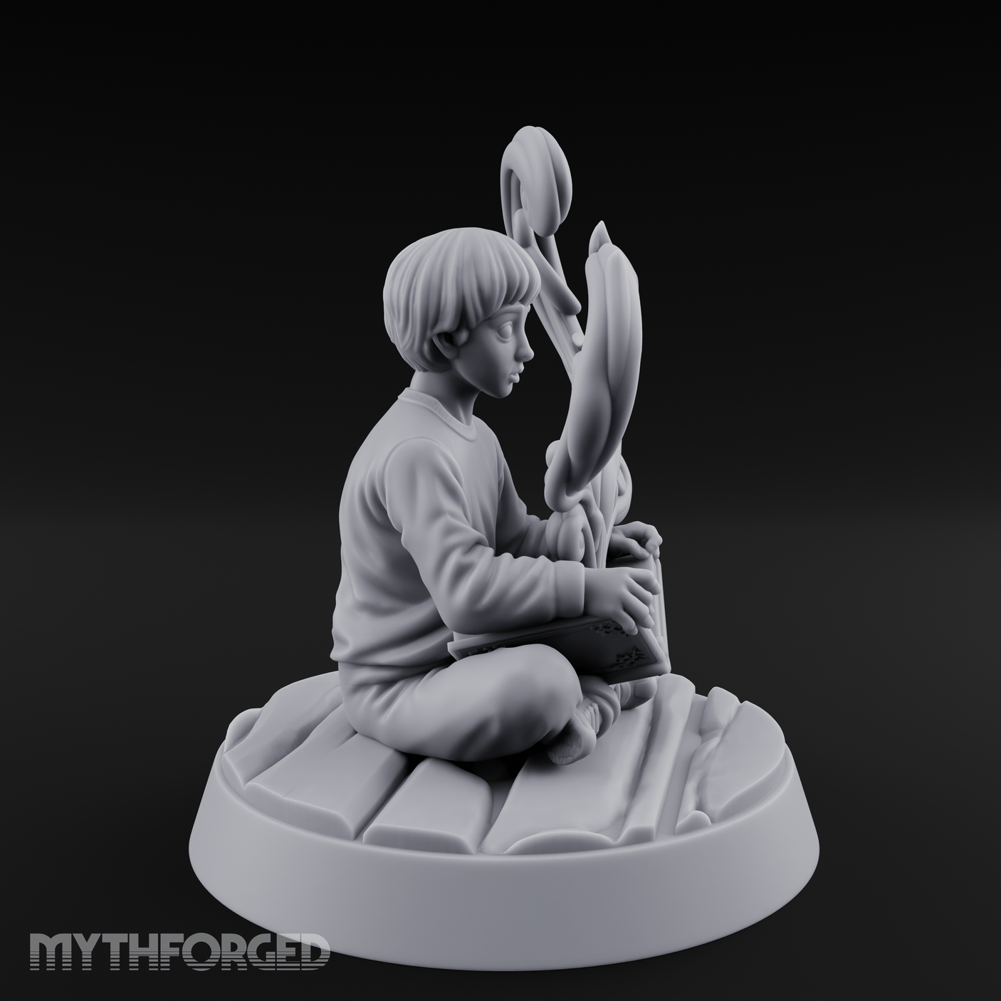 Magic Conjuring Young Boy Miniature for Dungeons and Dragons, Pathfinder or other TTRPGs