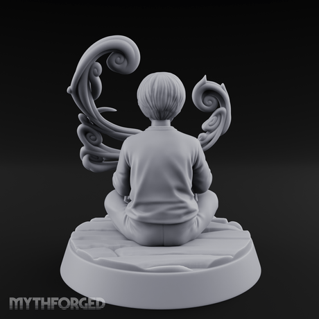 Magic Conjuring Young Boy Miniature for Dungeons and Dragons, Pathfinder or other TTRPGs