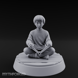 Magic Conjuring Young Boy Miniature for Dungeons and Dragons, Pathfinder or other TTRPGs