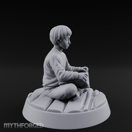 Magic Conjuring Young Boy Miniature for Dungeons and Dragons, Pathfinder or other TTRPGs