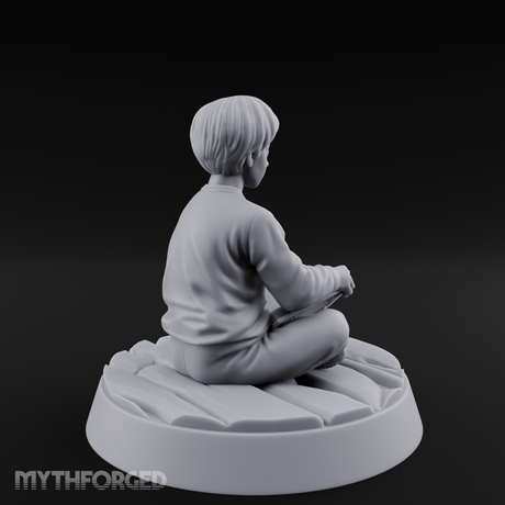Magic Conjuring Young Boy Miniature for Dungeons and Dragons, Pathfinder or other TTRPGs
