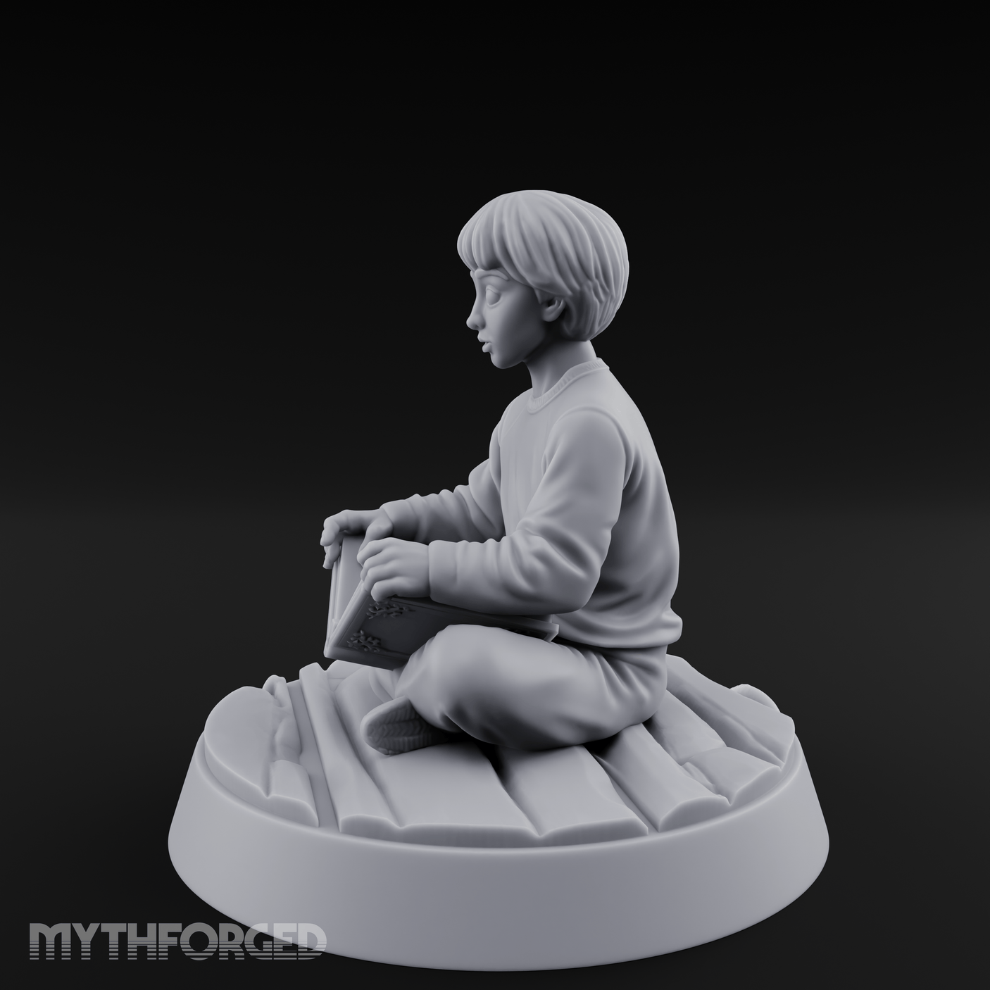 Magic Conjuring Young Boy Miniature for Dungeons and Dragons, Pathfinder or other TTRPGs