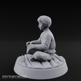 Magic Conjuring Young Boy Miniature for Dungeons and Dragons, Pathfinder or other TTRPGs
