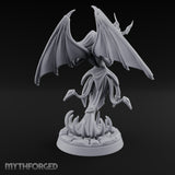 Bat Beckoning Skull Clutching Succubus Temptress Miniature for Dungeons and Dragons, Pathfinder or other TTRPGs
