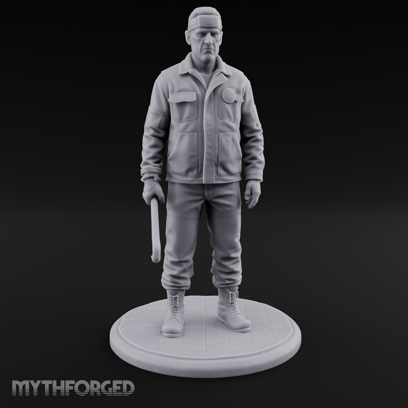 Baton Dangling Human Thug Miniature for Dungeons and Dragons, Pathfinder or other TTRPGs
