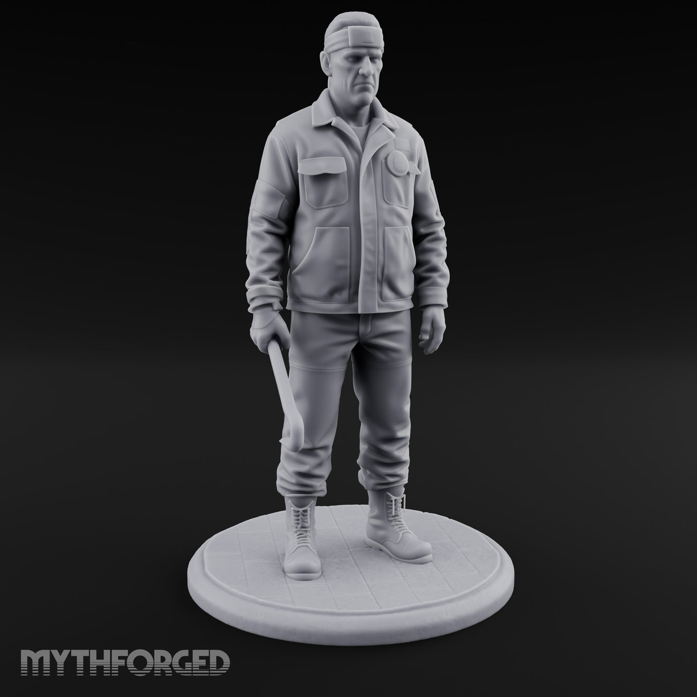Baton Dangling Human Thug Miniature for Dungeons and Dragons, Pathfinder or other TTRPGs
