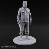 Baton Dangling Human Thug Miniature for Dungeons and Dragons, Pathfinder or other TTRPGs