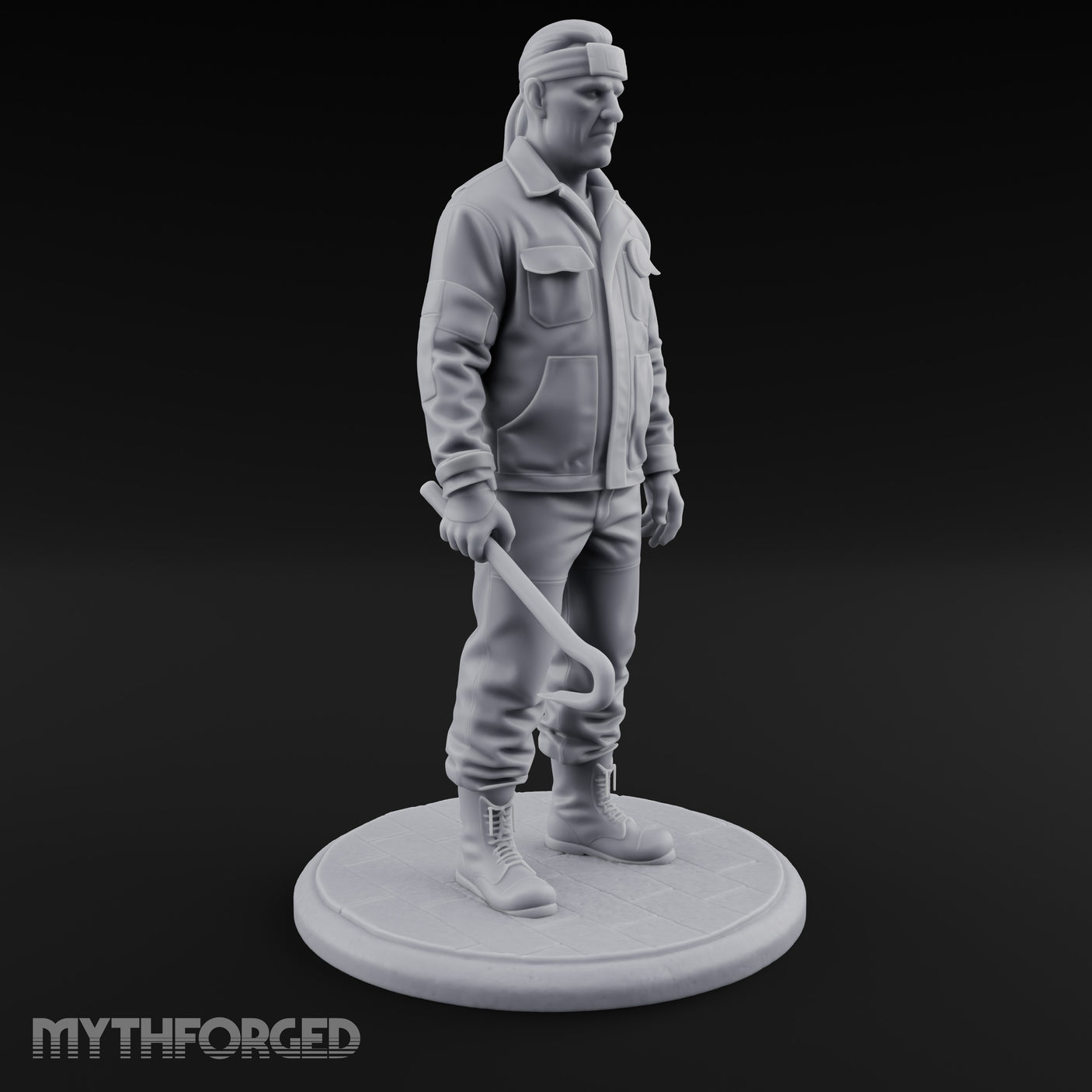Baton Dangling Human Thug Miniature for Dungeons and Dragons, Pathfinder or other TTRPGs