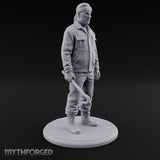 Baton Dangling Human Thug Miniature for Dungeons and Dragons, Pathfinder or other TTRPGs