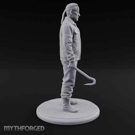 Baton Dangling Human Thug Miniature for Dungeons and Dragons, Pathfinder or other TTRPGs
