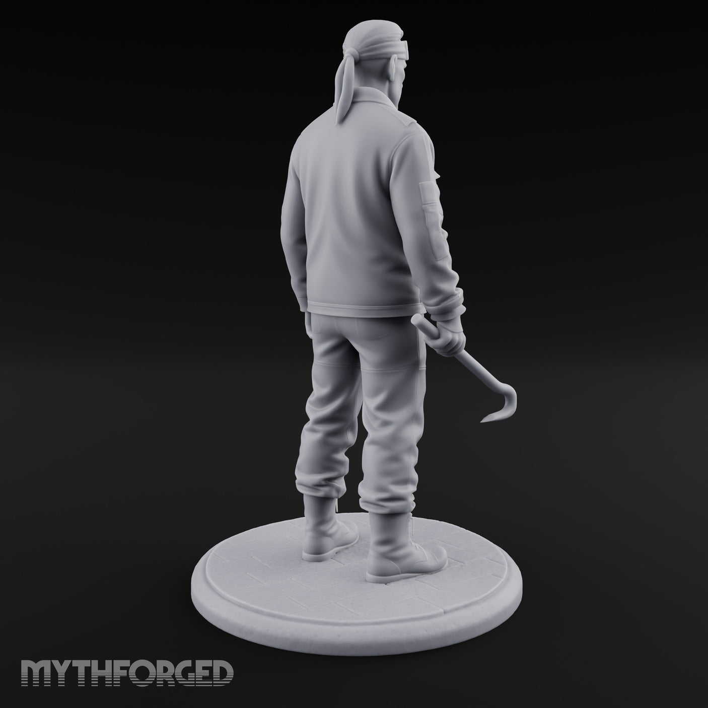 Baton Dangling Human Thug Miniature for Dungeons and Dragons, Pathfinder or other TTRPGs