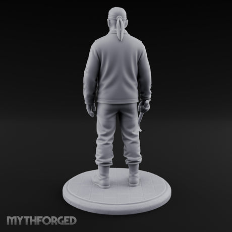 Baton Dangling Human Thug Miniature for Dungeons and Dragons, Pathfinder or other TTRPGs