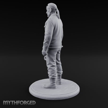 Baton Dangling Human Thug Miniature for Dungeons and Dragons, Pathfinder or other TTRPGs