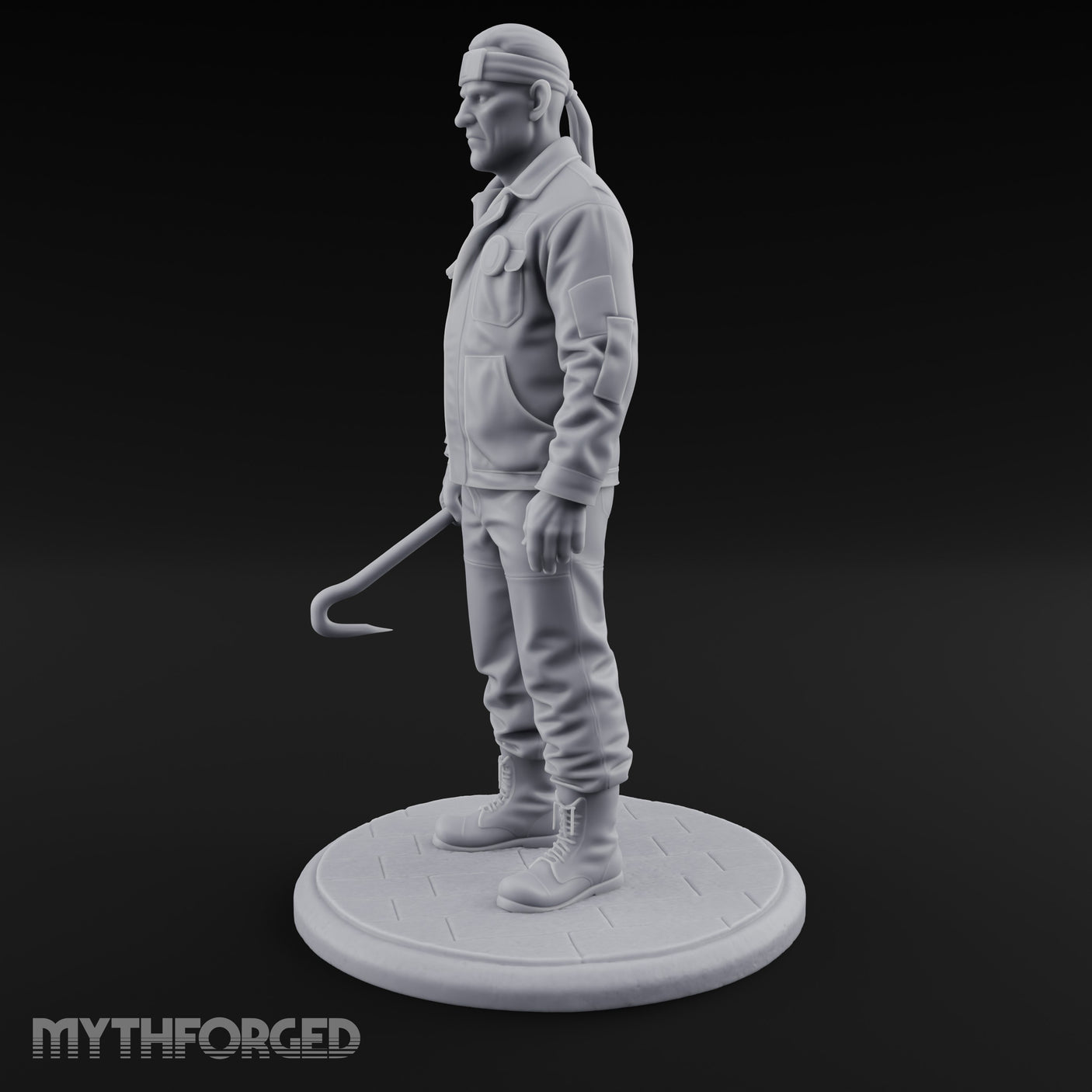Baton Dangling Human Thug Miniature for Dungeons and Dragons, Pathfinder or other TTRPGs