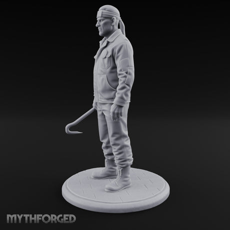 Baton Dangling Human Thug Miniature for Dungeons and Dragons, Pathfinder or other TTRPGs