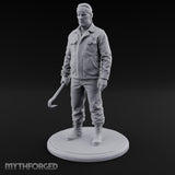 Baton Dangling Human Thug Miniature for Dungeons and Dragons, Pathfinder or other TTRPGs