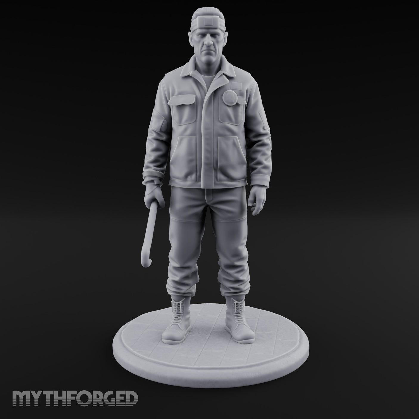 Baton Dangling Human Thug Miniature for Dungeons and Dragons, Pathfinder or other TTRPGs