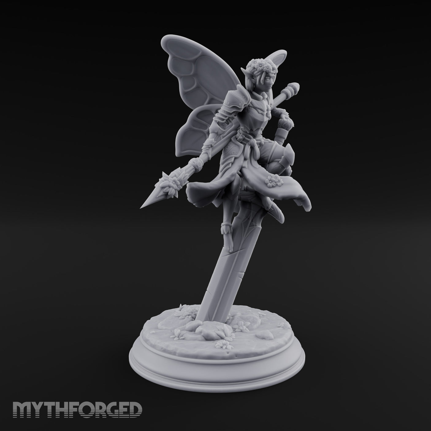 Poised on a Blade Fairy Warrior
