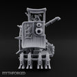 Twin Cannon Rolling Halfling War Wagon Miniature for Dungeons and Dragons, Pathfinder or other TTRPGs
