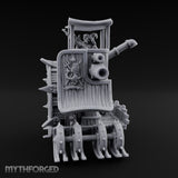 Twin Cannon Rolling Halfling War Wagon Miniature for Dungeons and Dragons, Pathfinder or other TTRPGs