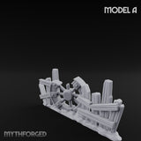 Battle-Scarred Shield-Strewn Battlefield Barricade Ruin A Miniature for Dungeons and Dragons, Pathfinder or other TTRPGs