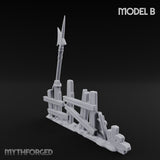 Battle-Scarred Shield-Strewn Battlefield Barricade Ruin B Miniature for Dungeons and Dragons, Pathfinder or other TTRPGs