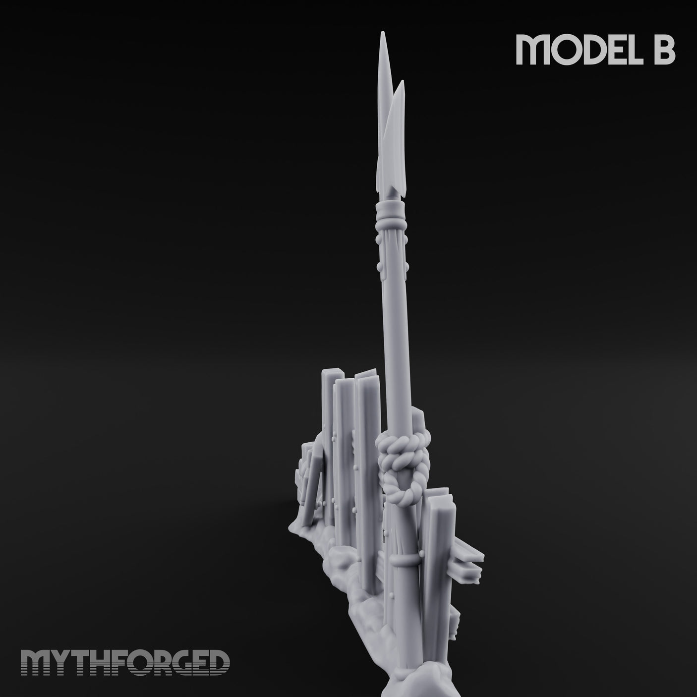 Battle-Scarred Shield-Strewn Battlefield Barricade Ruin B Miniature for Dungeons and Dragons, Pathfinder or other TTRPGs