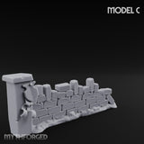 Battle-Scarred Shield-Strewn Battlefield Barricade Ruin C Miniature for Dungeons and Dragons, Pathfinder or other TTRPGs
