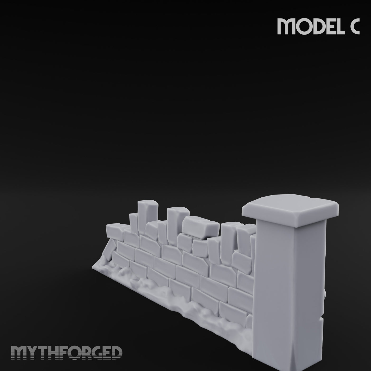 Battle-Scarred Shield-Strewn Battlefield Barricade Ruin C Miniature for Dungeons and Dragons, Pathfinder or other TTRPGs