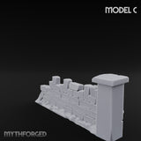 Battle-Scarred Shield-Strewn Battlefield Barricade Ruin C Miniature for Dungeons and Dragons, Pathfinder or other TTRPGs
