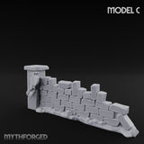 Battle-Scarred Shield-Strewn Battlefield Barricade Ruin C Miniature for Dungeons and Dragons, Pathfinder or other TTRPGs