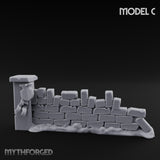 Battle-Scarred Shield-Strewn Battlefield Barricade Ruin C Miniature for Dungeons and Dragons, Pathfinder or other TTRPGs